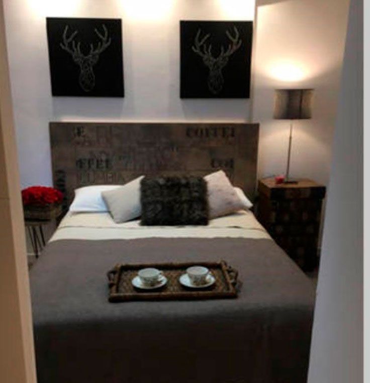 habitacion en suite con chimenea y vestidor